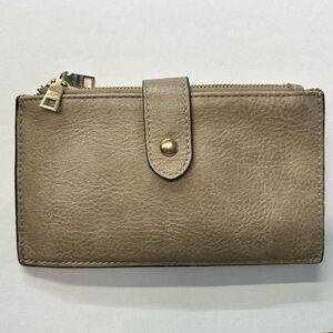 Jen & Co fold out card wallet with two zippered change pouches